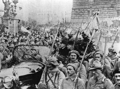 Entry of Masaryk to Prague on 8 December, 1918 by Czech Photographer